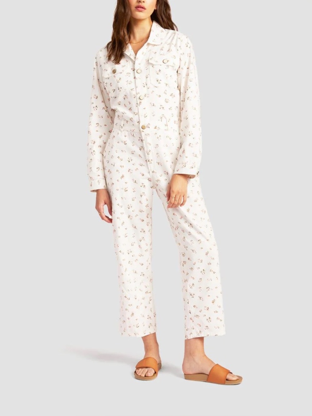 BILLABONG JUST WORK IT JUMPSUIT SALT CRYSTAL L